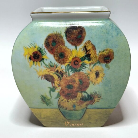 Goebel Artis Orbis Van Gogh Les Tournesols Small Sunflower Vase - Picture 1 of 7